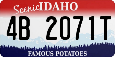 ID license plate 4B2071T