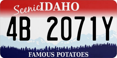 ID license plate 4B2071Y