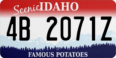 ID license plate 4B2071Z