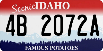 ID license plate 4B2072A