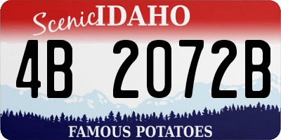 ID license plate 4B2072B