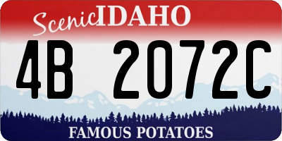 ID license plate 4B2072C