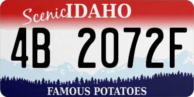ID license plate 4B2072F