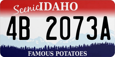 ID license plate 4B2073A