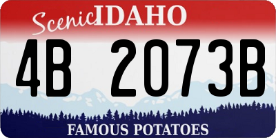 ID license plate 4B2073B