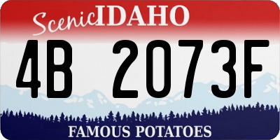 ID license plate 4B2073F