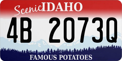 ID license plate 4B2073Q