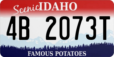ID license plate 4B2073T