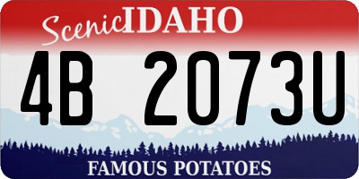 ID license plate 4B2073U