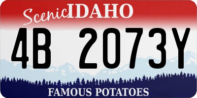 ID license plate 4B2073Y
