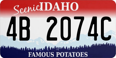 ID license plate 4B2074C