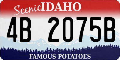 ID license plate 4B2075B