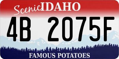 ID license plate 4B2075F