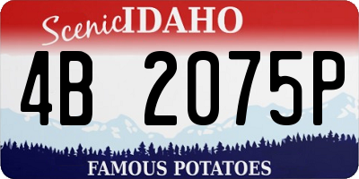 ID license plate 4B2075P