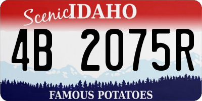 ID license plate 4B2075R