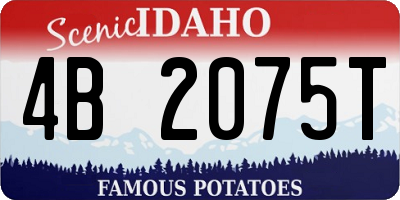 ID license plate 4B2075T