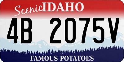 ID license plate 4B2075V