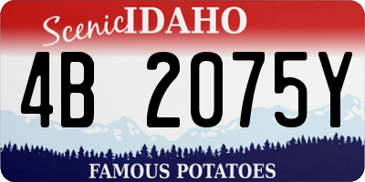 ID license plate 4B2075Y
