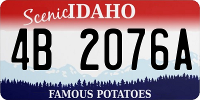 ID license plate 4B2076A