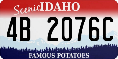 ID license plate 4B2076C