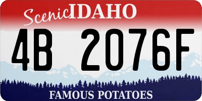 ID license plate 4B2076F