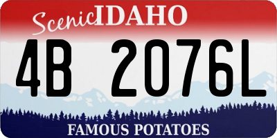 ID license plate 4B2076L