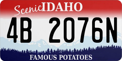 ID license plate 4B2076N