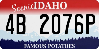 ID license plate 4B2076P