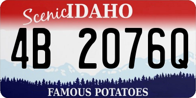 ID license plate 4B2076Q