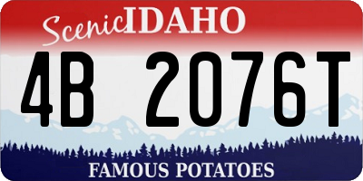 ID license plate 4B2076T