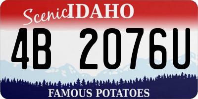 ID license plate 4B2076U