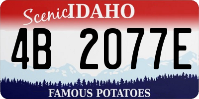 ID license plate 4B2077E