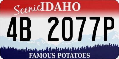 ID license plate 4B2077P