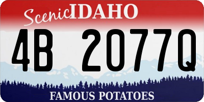 ID license plate 4B2077Q