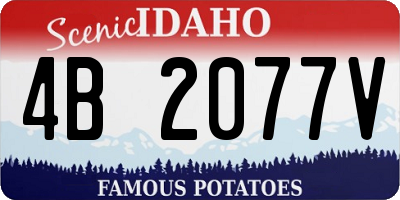 ID license plate 4B2077V