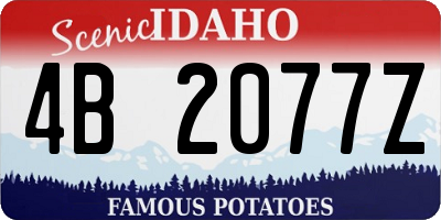 ID license plate 4B2077Z
