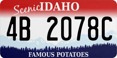 ID license plate 4B2078C