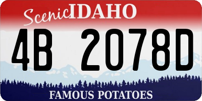 ID license plate 4B2078D