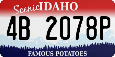 ID license plate 4B2078P