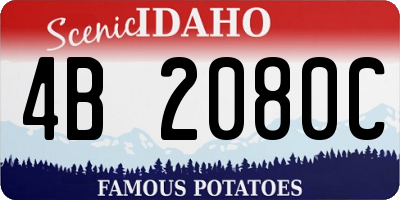 ID license plate 4B2080C