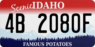 ID license plate 4B2080F