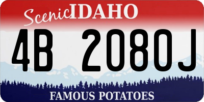 ID license plate 4B2080J