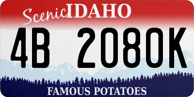 ID license plate 4B2080K
