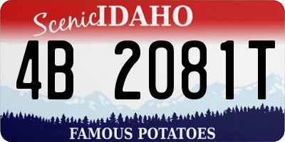 ID license plate 4B2081T