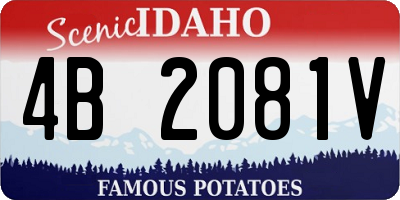 ID license plate 4B2081V