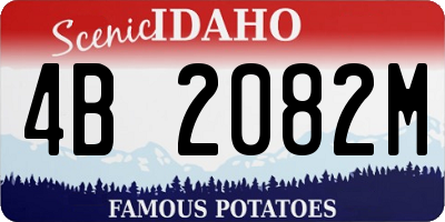 ID license plate 4B2082M