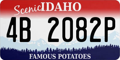ID license plate 4B2082P