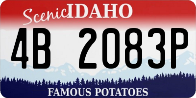 ID license plate 4B2083P