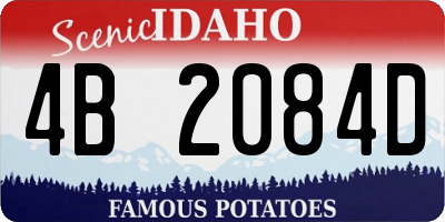ID license plate 4B2084D