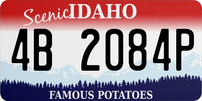 ID license plate 4B2084P
